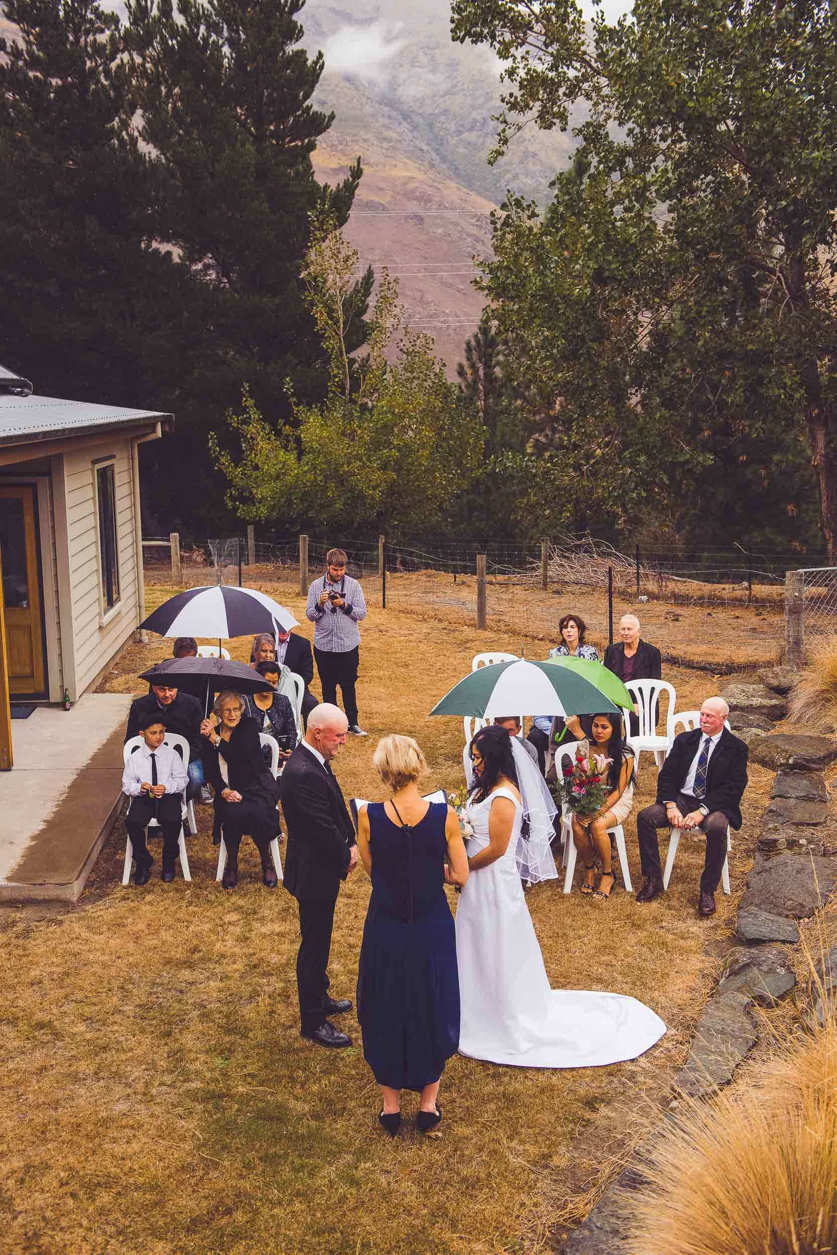 backyard gibbston valley wedding