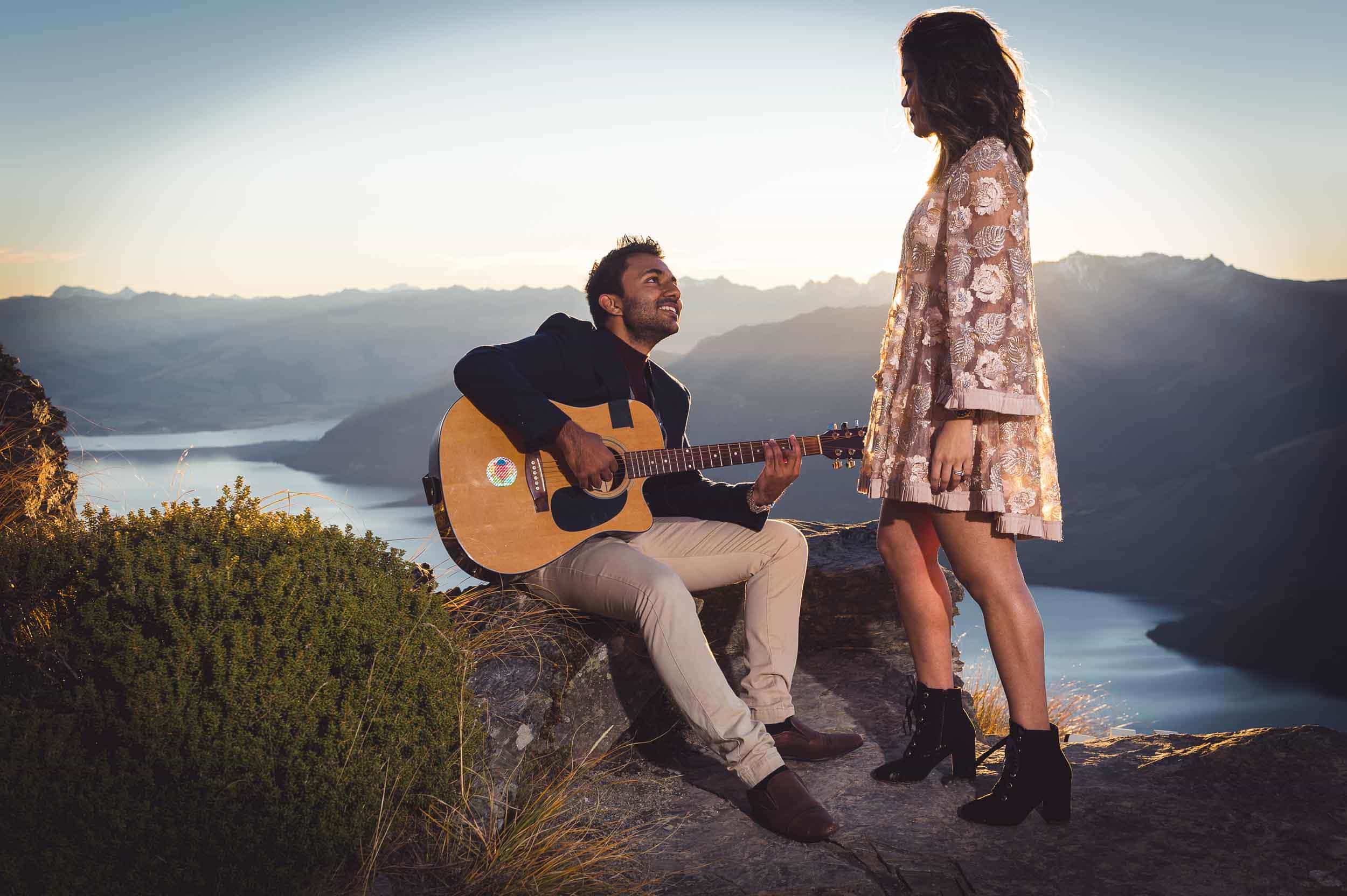 surprise mountain top proposal Cecil Peak The Ledge