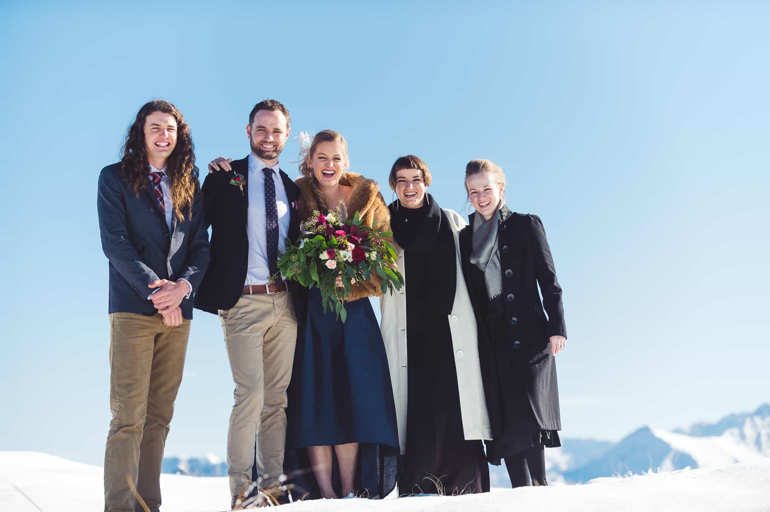 spectacular queenstown winter wedding