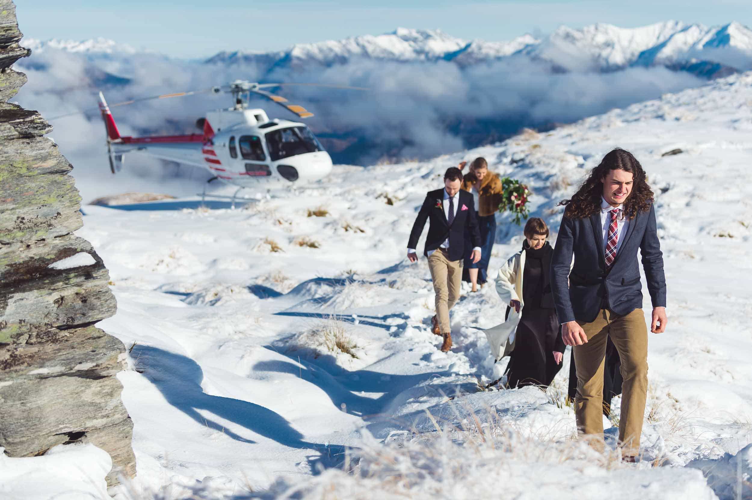 spectacular queenstown winter wedding