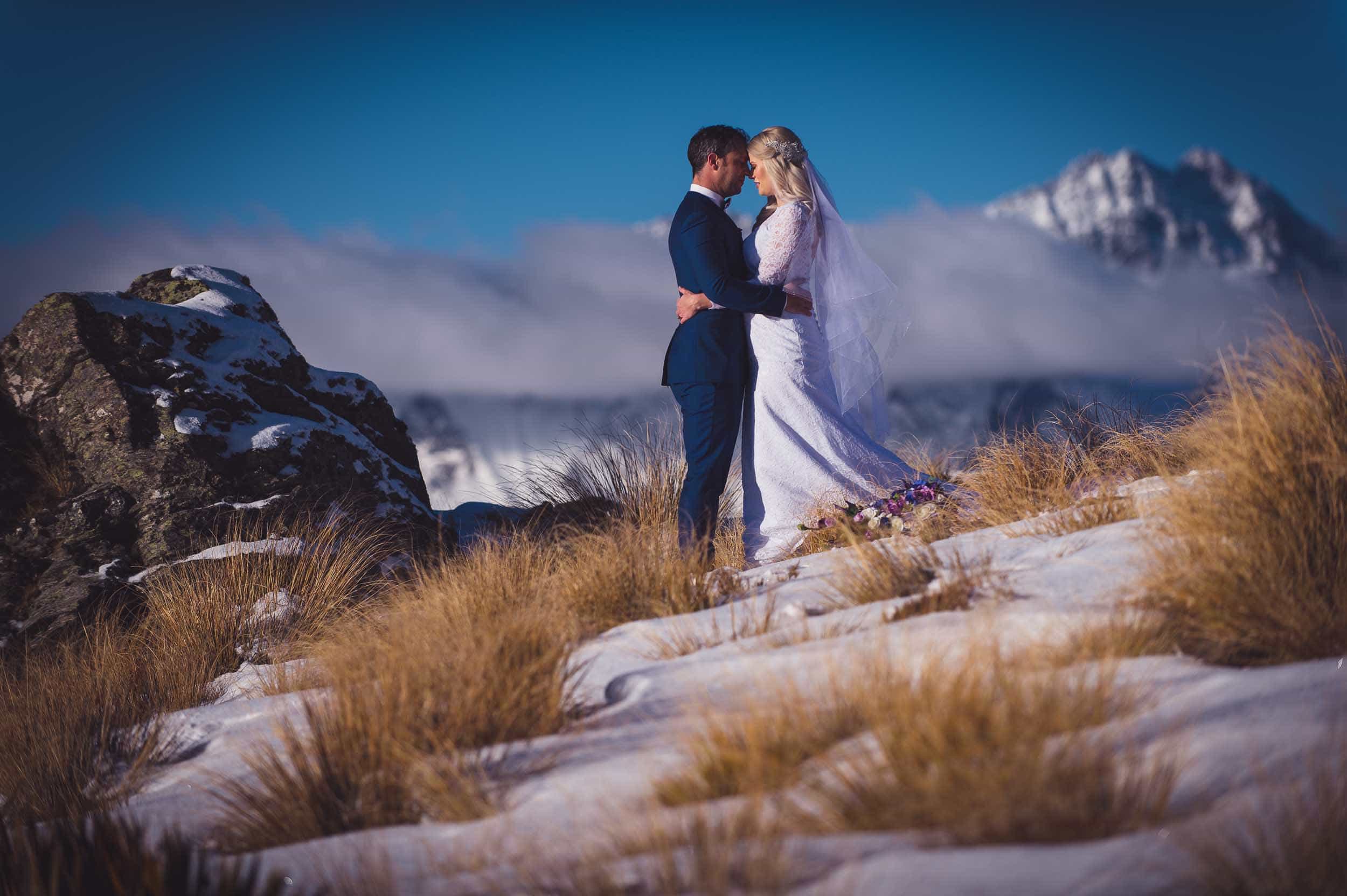 Queenstown wedding trends Kestin + Chris | Queenstown Midwinter Elopement fallon photography Bob's Cove Elopement