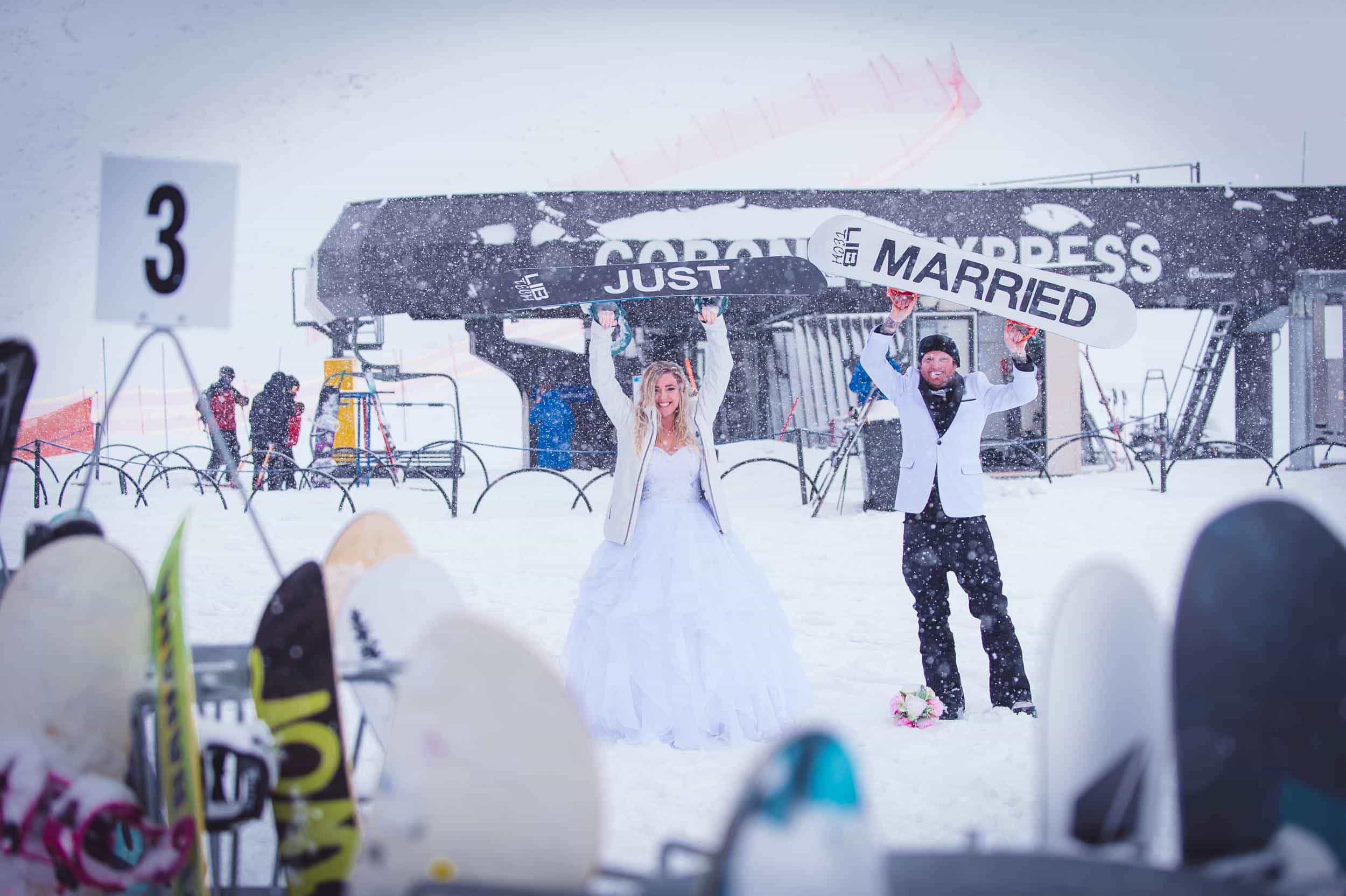 Queenstown Snowboard Wedding