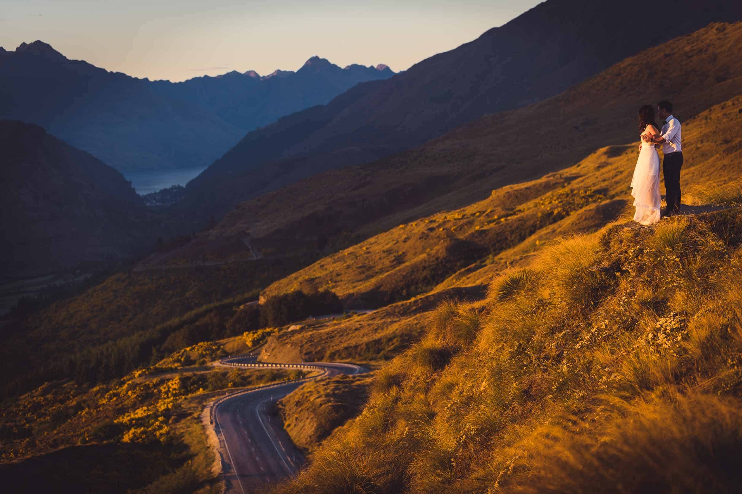 Coronet Peak Sunrise Pre-wedding shoot