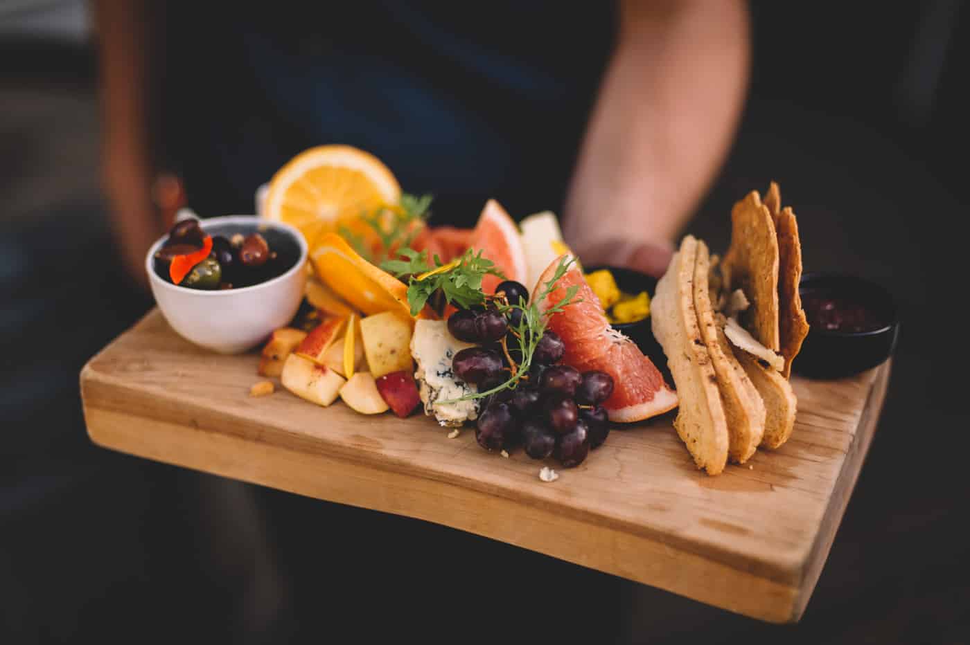 Food for Sam and Kirk's Wedding Reception at Akarua Wines and Kitchen by Artisan during their wedding reception