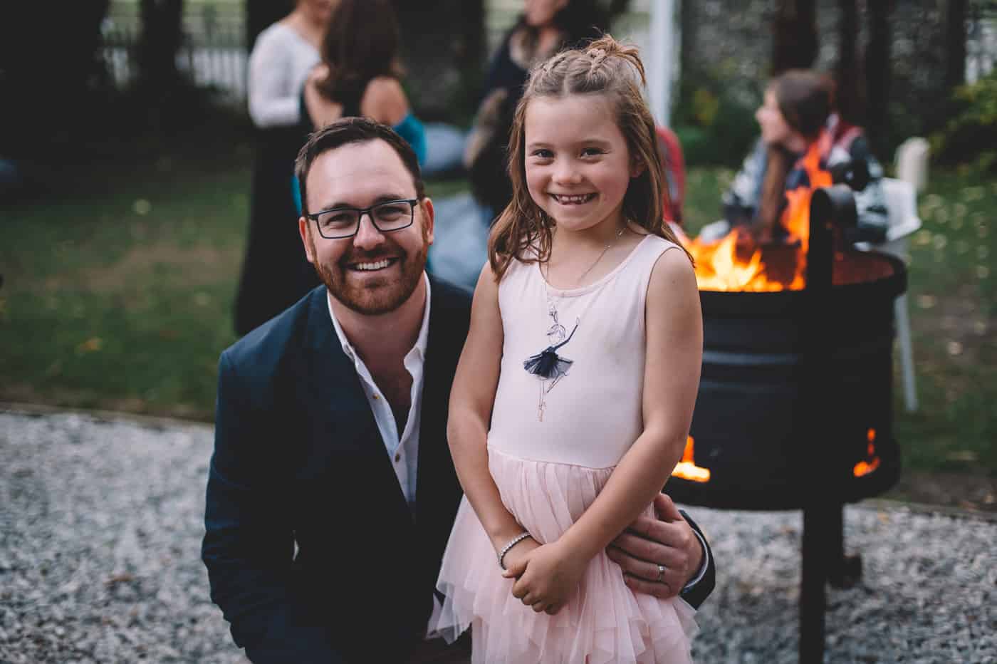 Sam and Kirk's Wedding Reception at Akarua Wines and Kitchen by Artisan group photo