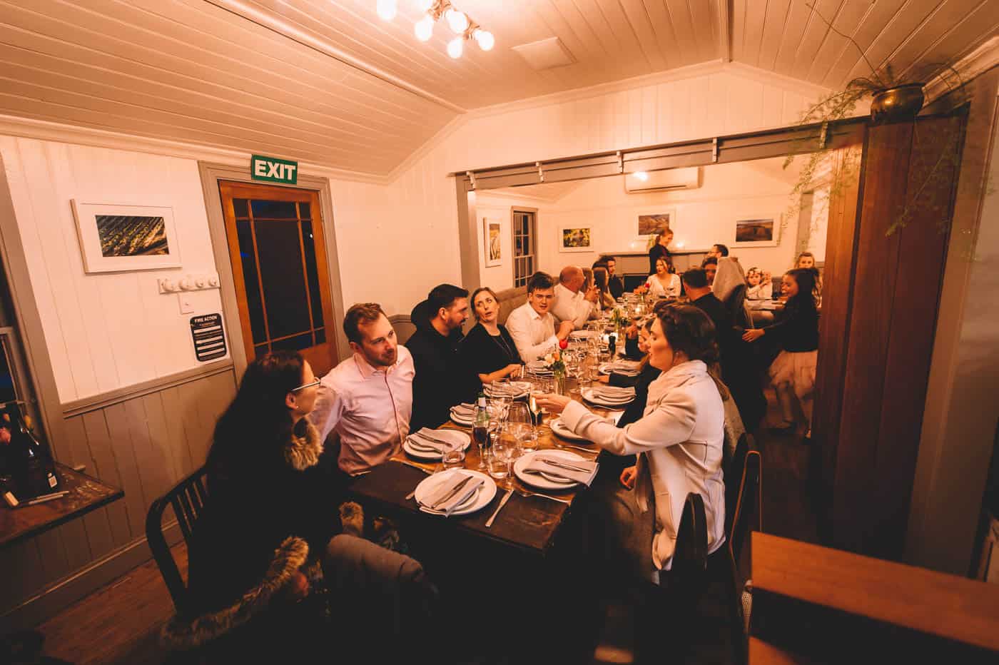 Sam and Kirk's Wedding Reception at Akarua Wines and Kitchen by Artisan wedding table