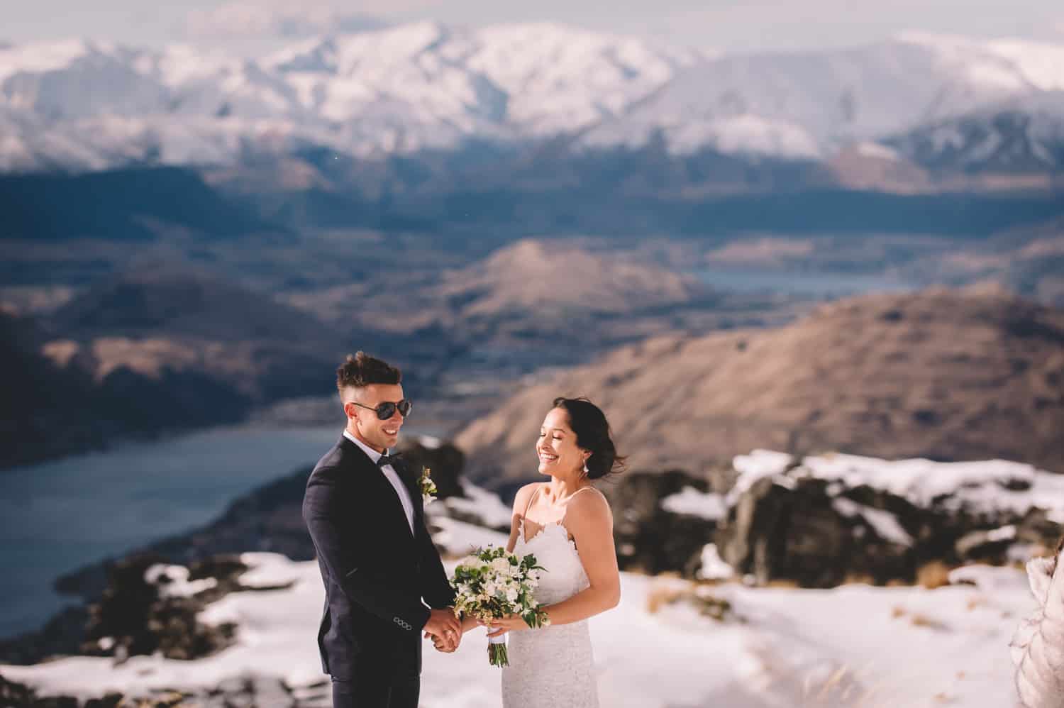 Snowy Cecil Peak Heli Wedding
