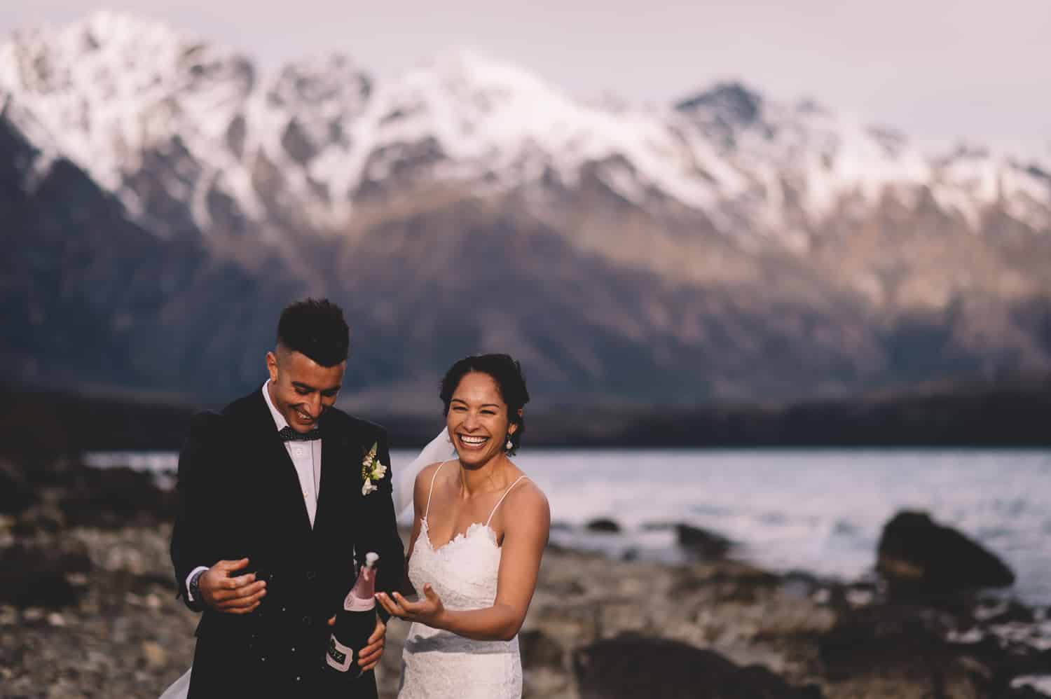 Queenstown Elopement Photography Snowy Cecil Peak Heli Wedding