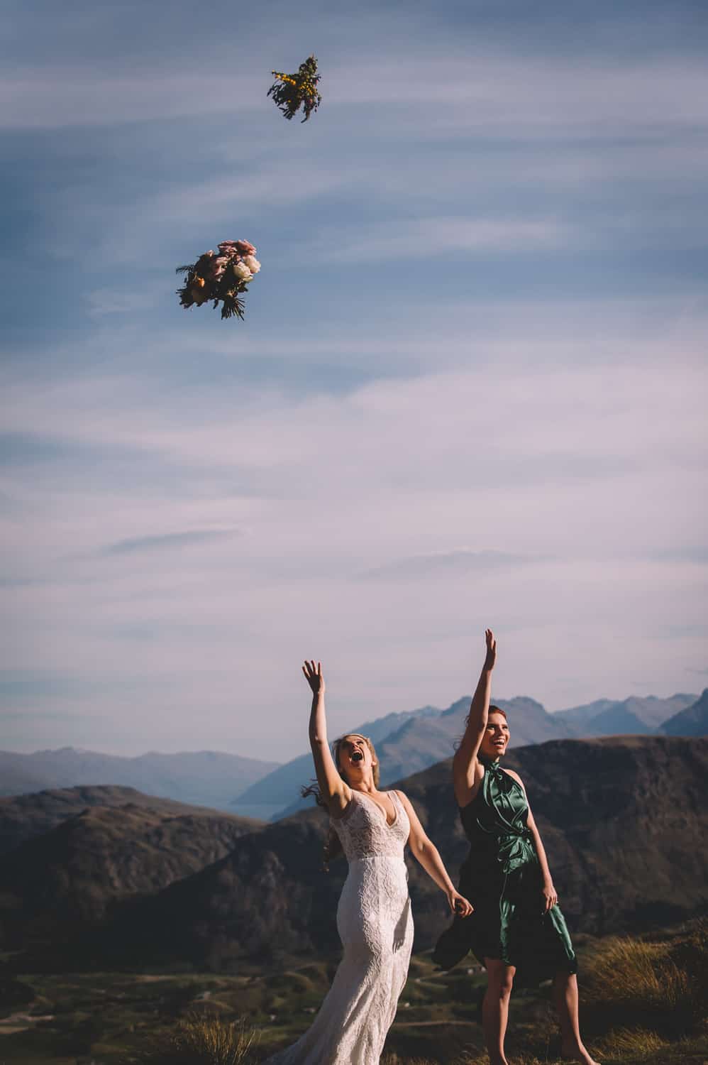 skippers road lookout coronet peak tossing the bouquet